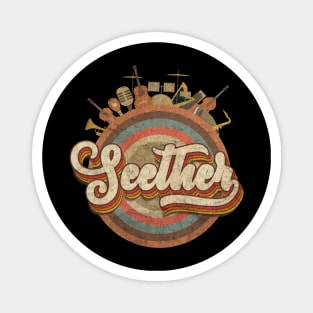 Tour Music Designs Vintage Retro - Seether Magnet